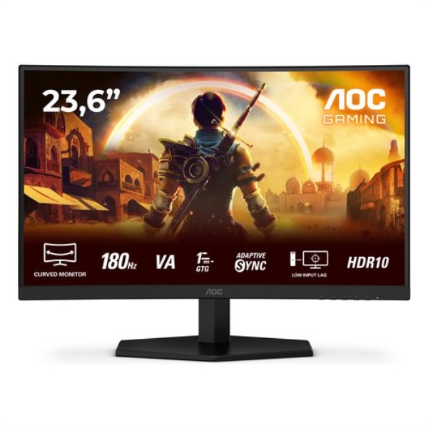 Monitor Aoc C24G42E Curvo Black e Red