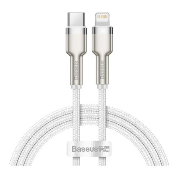 Cavo Lightning Baseus CATLJK A02 CAFULE Metal White e Silver