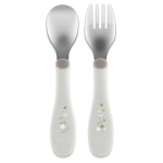 CHICCO - Set cucchiaio e forchetta bimbi Chicco 00016102350000 Grigio