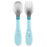 CHICCO - Set cucchiaio e forchetta bimbi Chicco 00016102250000 Azzurro