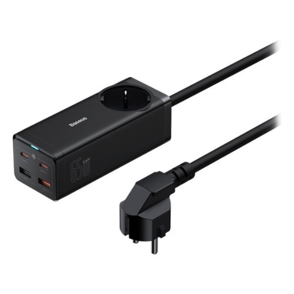 Caricabatterie Baseus PSZM000901 POWERSTRIP GaN3 Pro 65W Black