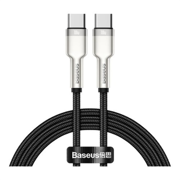 Cavo USB C Baseus CATJK D01 CAFULE Metal 5A Black e Silver