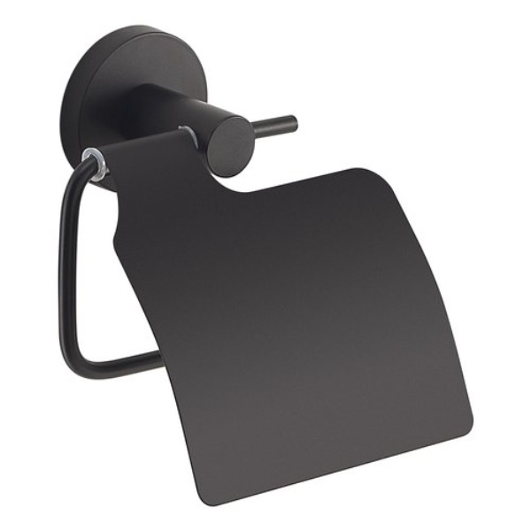Porta rotolo WC Gedy FP25 14 FELCE PLUS coperto Nero opaco