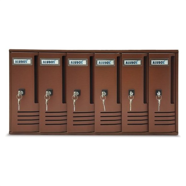 Cassetta posta condominiale Alubox 20C6RU CUBO Ruggine