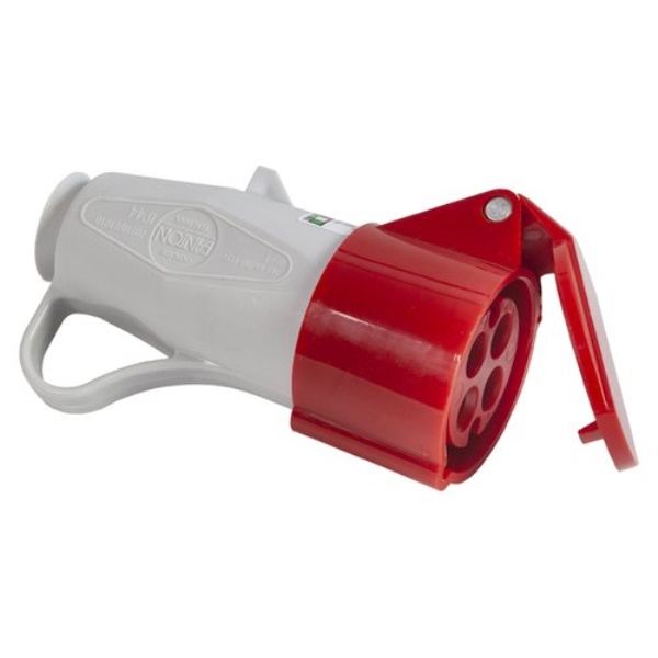 Presa elettrica Fanton 71010 con anello Rosso e Bianco