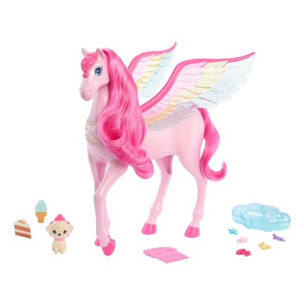 Playset bambola Mattel HLC40 BARBIE Pink Pegasus Touch of Magic  con c