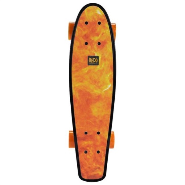 Skateboard Jakks Pacific 508594 REDO Poli Cruiser Fire Arancio e Nero