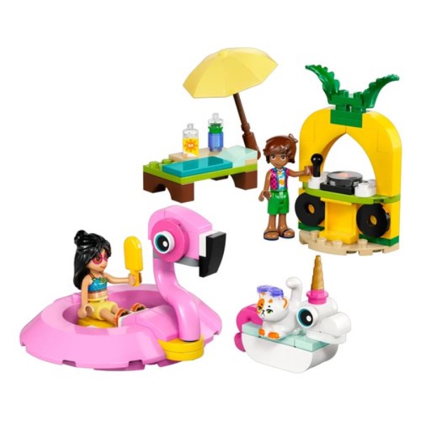 Costruzioni LEGO 42658 FRIENDS Pool Party con unicorno e fenicottero