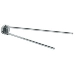 Gedy - Porta asciugamani parete Gedy FP23 13 FELCE PLUS doppio a snodo Cromo 