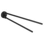 Gedy - Porta asciugamani parete Gedy FP23 14 FELCE PLUS doppio a snodo Nero o