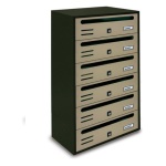 Alubox - Cassetta posta condominiale Alubox 20C6ROSA CUBO Sabbia