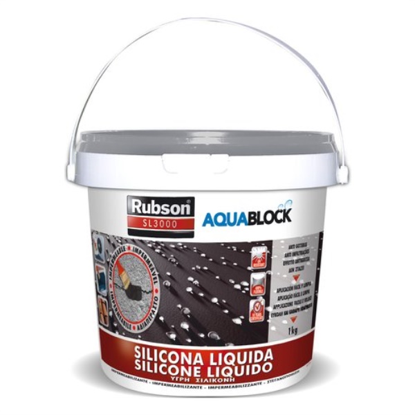 Impermeabilizzante Rubson 1890693 Silicone liquido SL3000 Grigio