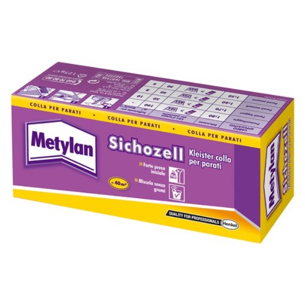 Colla specifica Henkel 1697348 METYLAN Sichozell per carta da parati 
