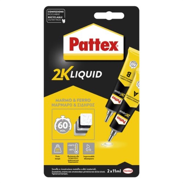 Colla specifica Pattex 2868171 Marmo e ferro bicomponente Grigio