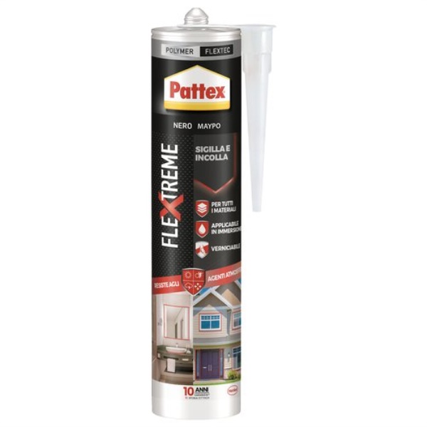 Sigillante polimerico Pattex 2719763 FLEXTREME REPAIR Nero