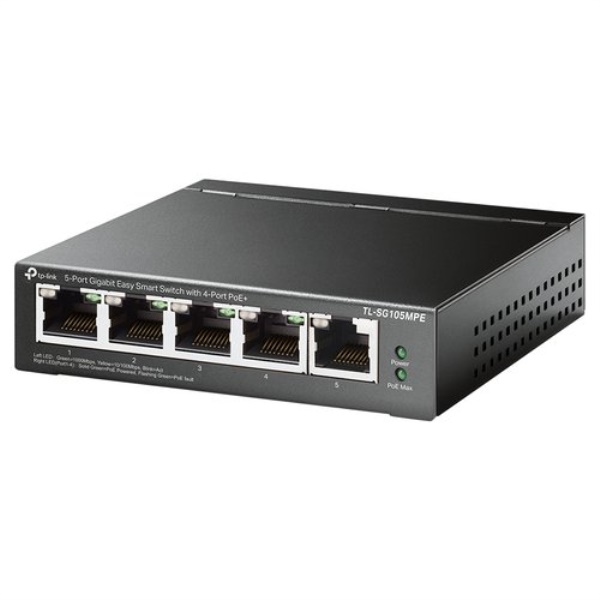 Switch di rete Tp Link TL SG105MPE Easy Smart Black