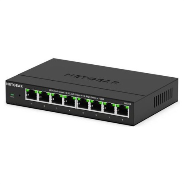 Switch di rete Netgear MS308 100EUS ESSENTIALS Multi Gigabit Black