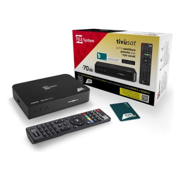 Decoder Telesystem 58010100 TS9019HEVC tivùsat Black