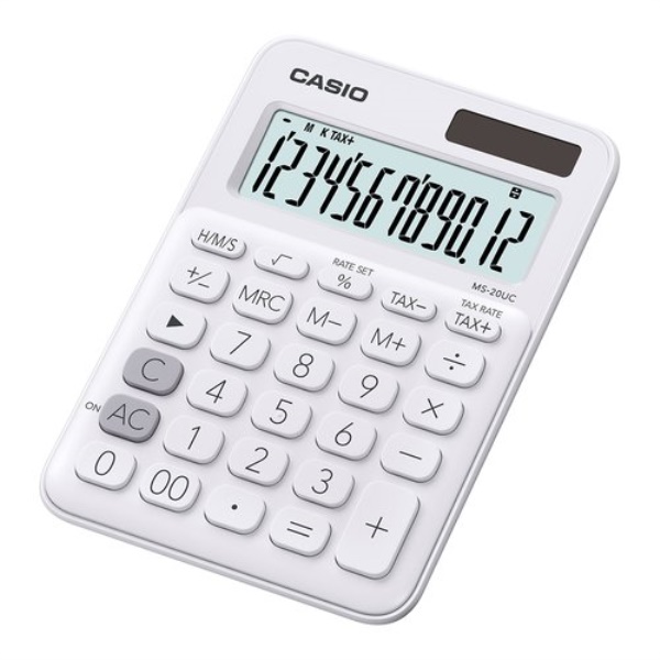 Calcolatrice Casio MS 20UC WE MS SERIES White
