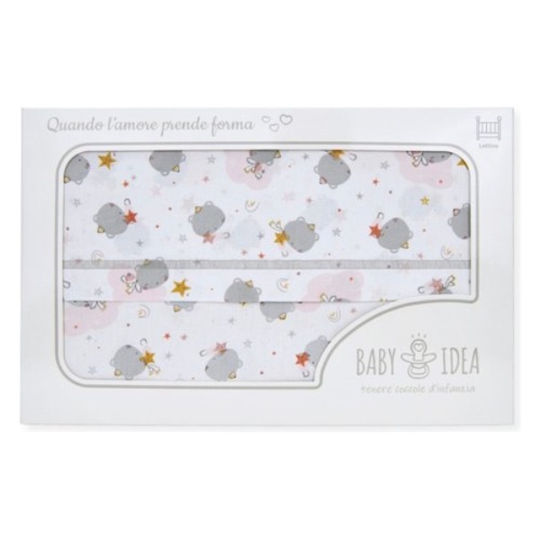 Set lenzuola lettino Baby Idea LLFRS FANTASIA completo Rosa
