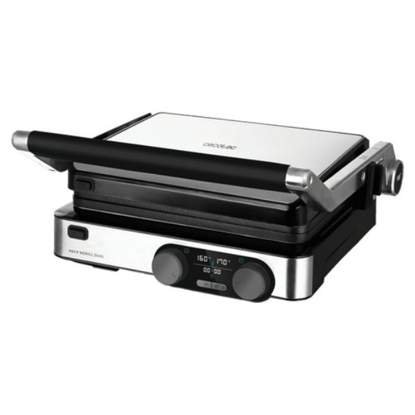 Griglia elettrica Cecotec 03099 ROCK NGRILL Dual Inox e Black