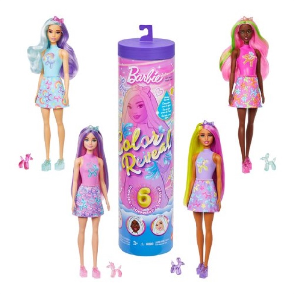 Bambola Mattel JFV58 BARBIE Color Reveal Serie Baloon Animals Assortit