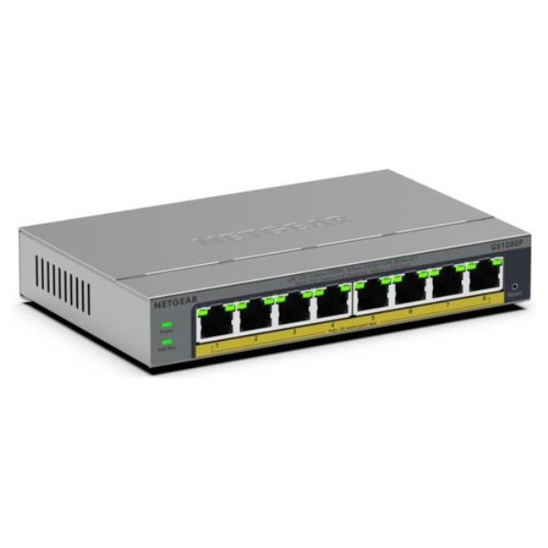 Switch di rete Netgear GS108EP 100EUS Easy Smart Grey