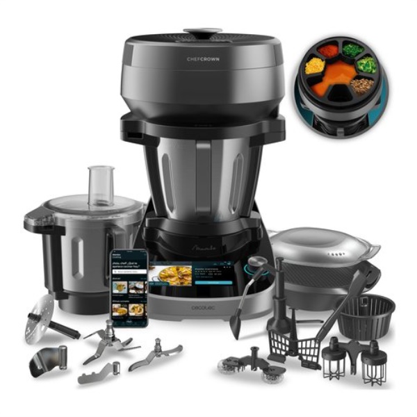 Multicooker Cecotec 04702 MAMBO CooKing Total Gourmet Inox e Black