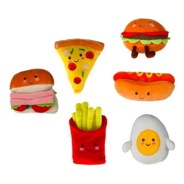 Peluche Globo 83521 PELUX Fast Food con faccina Assortito