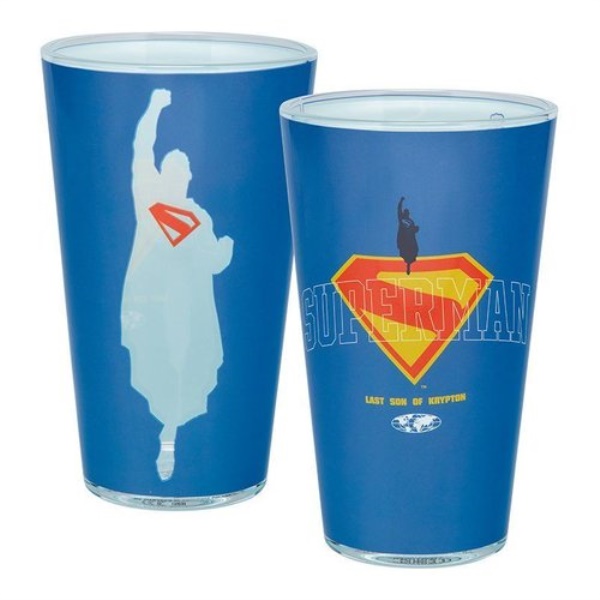 Bicchiere Paladone PP14861SMT DC COMICS SUPERMAN Logo Glass Blu