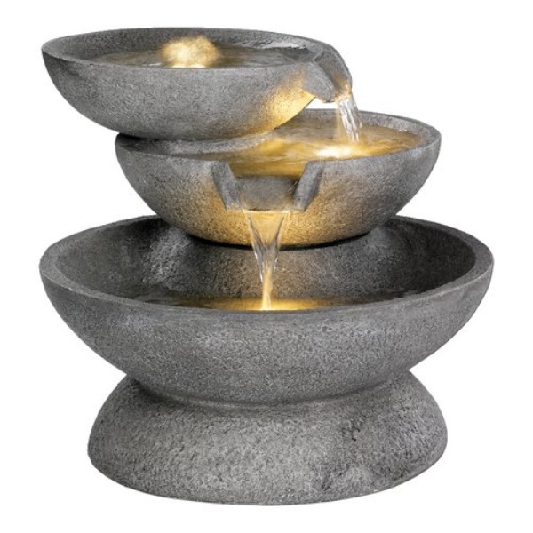 Fontana decorativa esterno con luce led Kaemingk 895713 LUMINEO Ciotol