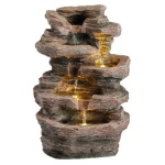 Kaemingk - Fontana decorativa esterno con luce led Kaemingk 892905 LUMINEO Roccia