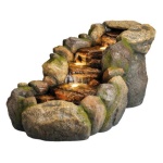 Kaemingk - Fontana decorativa esterno con luce led Kaemingk 892782 LUMINEO Roccia