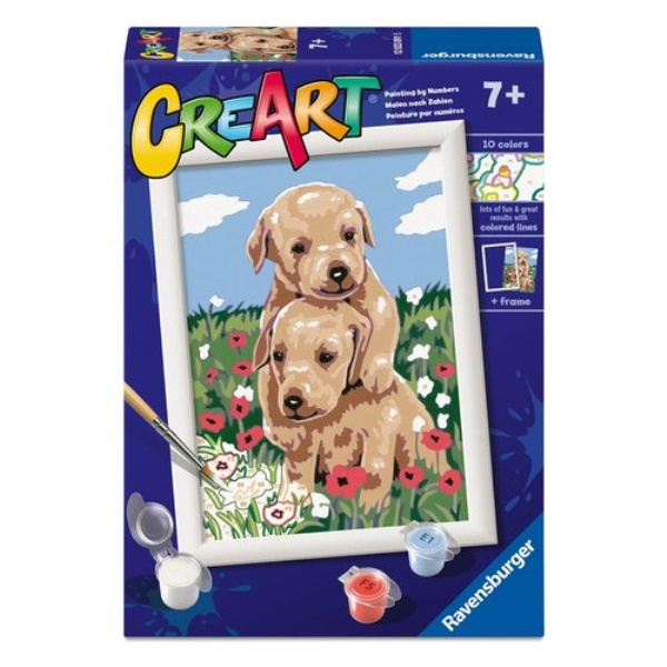 Set per dipingere Ravensburger 12023091 CREART Golden retriver coccolo