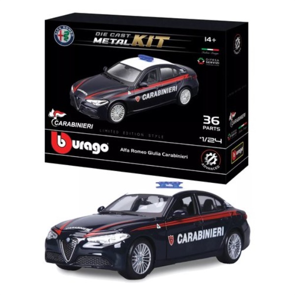 Automodello Bburago 18 25128 CARABINIERI Kit 36 pz Alfa Romeo Giulia