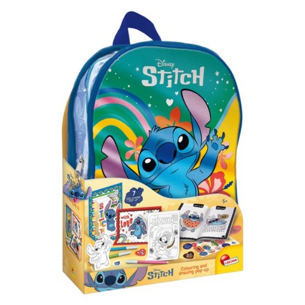Zainetto Lisciani 110674 STITCH Colouring & Drawing Pop Up