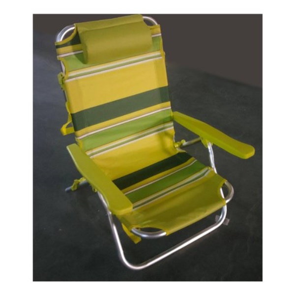 Spiaggina Amicasa SH183 RIGATO Verde e Giallo