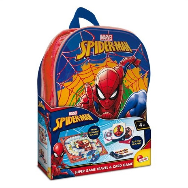 Zainetto Lisciani 110520 SPIDERMAN 2 in 1 Travel & Card con gicohi soc