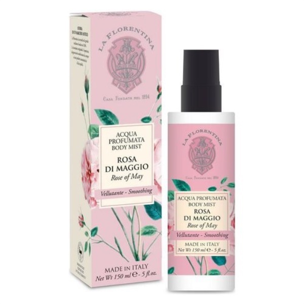 Trattamento corpo La Florentina Rosa di maggio acqua profumata 150 ml
