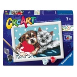 Ravensburger - Set per dipingere Ravensburger 12023094 CREART Amici a 4 zampe