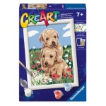 Ravensburger - Set per dipingere Ravensburger 12023091 CREART Golden retriver coccolo