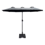 Amicasa - Ombrellone Amicasa DLY B012 MINITWIN Grigio