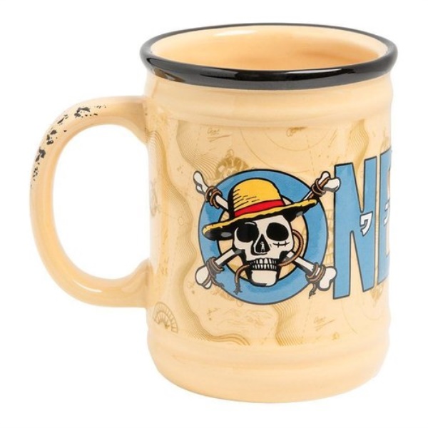 Tazza mug Paladone PP14651OPNF ONE PIECE Logo 3D Beige