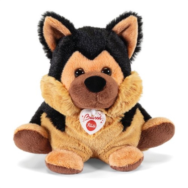 Peluche Trudi 18761 BUSSI Cane pastore tedesco Beige, Marrone e Nero