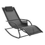 Amicasa - Sedia a dondolo Amicasa Art 2 GAIA Nero