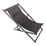 Amicasa - Sedia sdraio Amicasa Art 5 RIMINI Nero