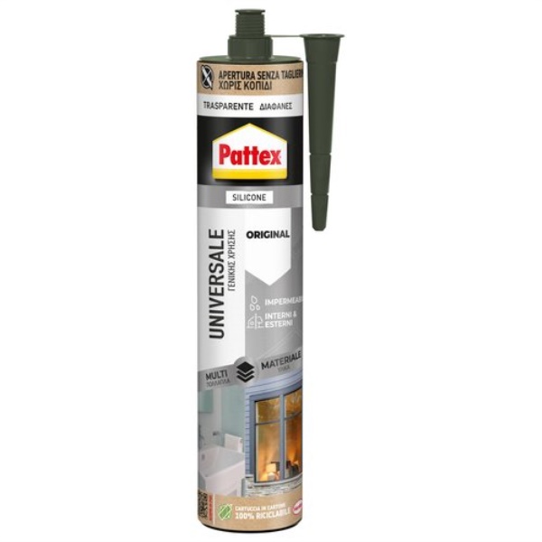 Silicone acetico Pattex 3032791 universale Trasparente