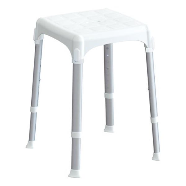 Sgabello bagno K Design EH STA PP BX regolabile h.39-54 cm Bianco