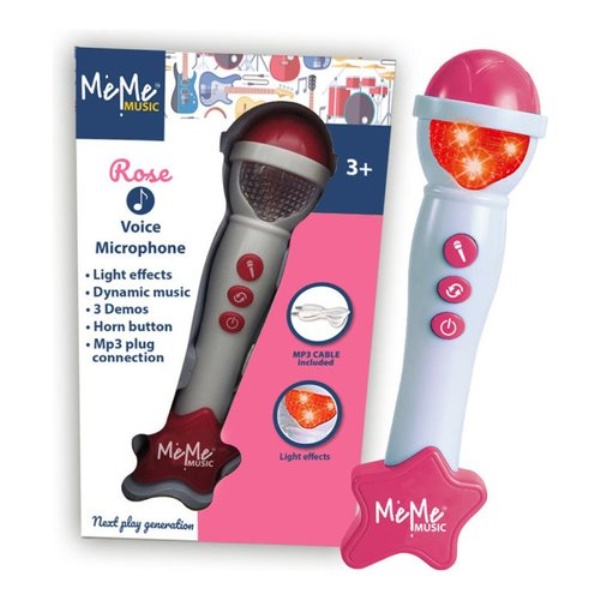 Microfono giocattolo MeMe Music 970040 Rose con effetti sonori e luci