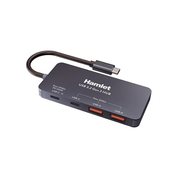 Hub USB Hamlet XHUB 432C 10G Y 3.2 Black